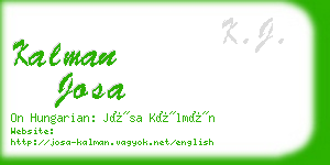 kalman josa business card